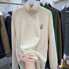 批发半高领德绒中长款<b class='q'>打底衫</b>女秋冬保暖遮屁股长袖<b class='q'>宽松</b>刺绣t恤潮