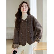 批发超好看加厚羽绒棉服<b class='q'>女</b>冬季2025新款毛呢外套小香风短款羊绒大衣