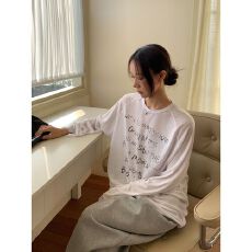 批发莱赛尔天丝<b class='q'>长袖</b>t恤女春夏季早秋薄款防晒罩衫宽松微透上衣