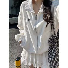 批发美式立领防晒衣女夏季新款宽松休闲刺绣轻薄防晒服情侣<b class='q'>夹克</b>外套