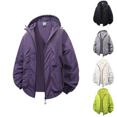 批发凉感冰丝防晒衣<b class='q'>男</b>女春夏季户外运动情侣款皮肤轻薄防晒服连帽外套