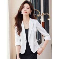 批发短款夏季<b class='q'>小西装</b>外套女七分袖修身显瘦韩版气质薄款大码小西服休闲