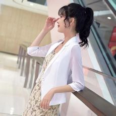 批发<b class='q'>小西装</b>外套女短款夏季七分袖修身显瘦韩版气质薄款大码小西服休闲