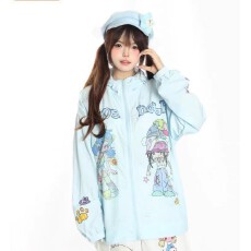 批发可爱小女孩满印星星翅膀防晒衣女<b class='q'>甜美</b>小众设计感薄款防晒服外套