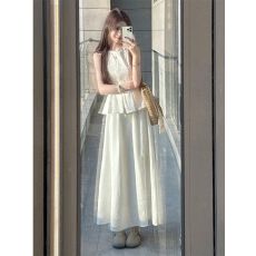 批发法式温柔白色背心吊带连衣裙女夏季2026年新款巨好看气质长裙<b class='q'>套装</b>