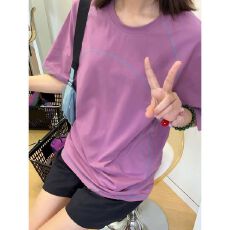 批发<b class='q'>户外</b>吸湿速干抗菌跑步运动分割撞色短袖圆领<b class='q'>T</b><b class='q'>恤</b>男女款