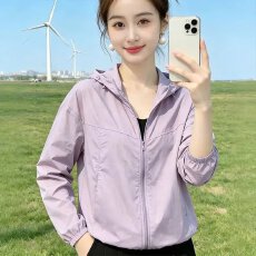批发夏季新款原纱防晒衣女<b class='q'>户外</b>防紫外线UPF50+轻薄透气钓鱼<b class='q'>百搭</b>防晒服