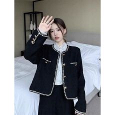 批发短款黑色小香风外套女款秋冬2026新款高端小资高级感气质名媛上衣