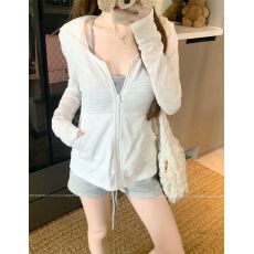 批发巨好看的防晒衣女2026早秋新款今年流行爆款夏韩系白色连帽外套