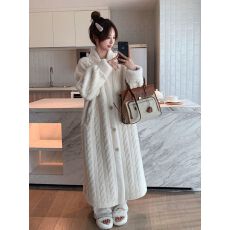 批发环保皮草外套女冬2026新款水貂毛毛绒皮毛一体貂皮慵懒风长款大衣