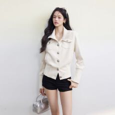 批发韩系立领设计感麂皮短款<b class='q'>外套</b><b class='q'>女</b>2026<b class='q'>新款</b>收腰显瘦夹克修身百搭上衣