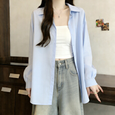 批发实拍 大码女装韩系<b class='q'>夏</b>季新款防晒衫镂空蝴蝶衬衫