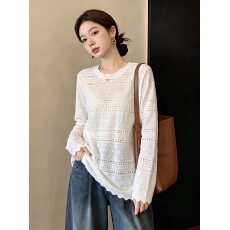 批发实拍 <b class='q'>大码</b>女装秋冬韩系宽松叠穿打底蕾丝衫打底衫