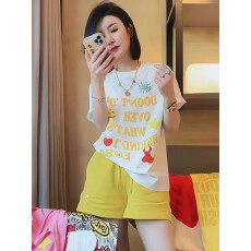 批发美式多巴胺穿搭运动<b class='q'>套装</b>女夏季2026新款减龄宽松显瘦时尚两件套