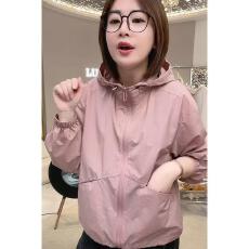 批发薄款夹克上衣外套女2025年夏季新款防晒衣减龄宽松百搭连帽短款