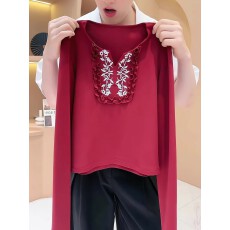 批发爆款木耳花边亲肤打底上衣2026春季新款<b class='q'>气质</b>V领小众洋气减龄长袖