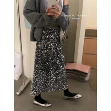 批发The lemon高级感人鱼鳞亮片半身裙女2025<b class='q'>秋</b>季新品中长后开衩裙子