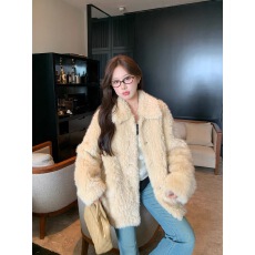 批发夏天家慵懒风宽松羊羔毛毛外套女<b class='q'>秋</b>冬加厚皮毛一体羊羔绒环保皮草