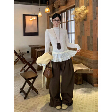 批发纯欲风薄款波点爱心长袖防晒开衫女蕾丝拼接<b class='q'>吊带</b>背心两件套上衣