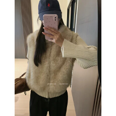批发<b class='q'>皮草</b>毛毛<b class='q'>外套</b>女2026年冬季新款短款小个子棉服针织袖可拆卸马甲