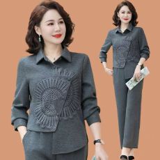 批发休闲套<b class='q'>装</b>2026女春秋新款洋气质减龄显瘦重工刺绣<b class='q'>衬衫</b>阔腿<b class='q'>裤</b><b class='q'>两件套</b>