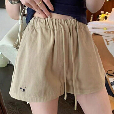 批发韩版宽松短<b class='q'>裤</b>女<b class='q'>夏季</b>小个子高腰纯棉运动休闲亚麻阔腿<b class='q'>裤</b>裙<b class='q'>裤</b>子外穿