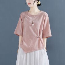 批发<b class='q'>棉麻</b>连衣裙紫色v领收腰系带长裙春夏新款女高级感洋气显瘦大摆裙