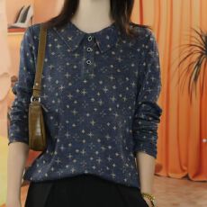 批发秋季长袖T恤女新款时尚中年<b class='q'>妈妈装</b>气质减龄<b class='q'>上衣</b>显瘦洋气春秋小衫