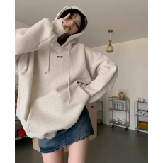 批发秋冬加绒卫衣女<b class='q'>韩版</b>卡通宽松慵懒风长袖ins加厚上衣连帽外套