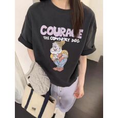 批发短袖通勤上衣夏款新款<b class='q'>卡通</b>tee休闲运动圆领<b class='q'>T</b><b class='q'>恤</b>潮