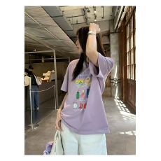 批发短袖通勤上衣夏款新款<b class='q'>卡通</b>tee休闲运动圆领<b class='q'>T</b><b class='q'>恤</b>潮