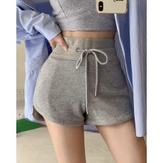 批发纯棉华棉320g 2026夏装短裤女抽绳口袋设计感