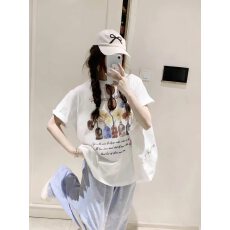 批发短袖通勤上衣夏款<b class='q'>新款</b>卡通tee休闲<b class='q'>运动</b>圆领T恤潮