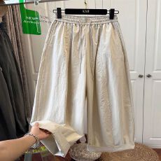 批发灰绿色弯刀休闲<b class='q'>裤</b>女夏季薄款<b class='q'>大码</b>胖mm气球<b class='q'>裤</b>小个子宽松显瘦阔腿<b class='q'>裤</b>