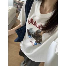 批发外贸短袖通勤上衣夏款新款卡通tee休闲<b class='q'>运动</b>圆领T恤潮