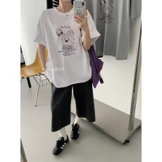 批发外贸短袖通勤上衣夏款新款卡通tee休闲<b class='q'>运动</b>圆领T恤潮