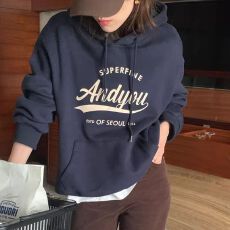 批发仿棉华棉复合-薄款310g加绒400g 连帽卫衣女秋冬