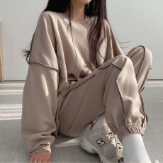 批发秋季套装女休闲<b class='q'>运动服</b>韩版<b class='q'>宽松</b>显瘦时尚ins减龄两件套潮