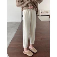 批发<b class='q'>哈伦裤</b><b class='q'>女</b>秋冬季毛呢裤小个子大码胖卫裤宽松休闲萝卜裤