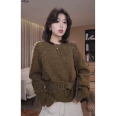 批发老琴私服松间织语100绵羊毛套头杂色毛衣女秋冬款针织<b class='q'>衫</b>82224