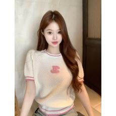 批发钟菲菲春字母<b class='q'>针织衫</b>短袖毛衣女款2026新款独特漂亮上衣气质超好看