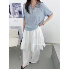 批发2026春夏季新款<b class='q'>韩版</b>翻领短袖宽松显瘦T恤女休闲上衣<b class='q'>打底衫</b>