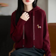 批发连帽针织打底衫女2025新款内搭上衣洋气<b class='q'>大码</b>女装秋冬毛衣