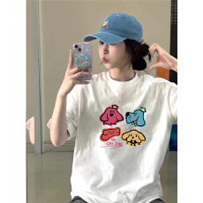 批发T恤宽松春夏季新款体恤韩版短袖女圆领显瘦<b class='q'>夏装</b>半袖上衣2025纯棉