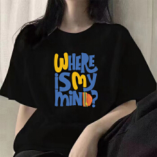 批发短袖女显瘦<b class='q'>夏装</b>休闲美式半袖个性T恤2025大版新款宽松版纯棉夏季