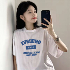 批发短袖百搭纯棉夏季显瘦<b class='q'>夏装</b>半袖时尚小众宽松休闲超火落肩T恤女ins