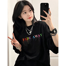 批发短袖显瘦春夏季半袖个性学生T恤女落肩<b class='q'>夏装</b>上衣街头新款宽松纯棉