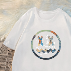 批发落肩纯棉短袖潮牌T恤女春夏季体恤学生韩国oversize<b class='q'>夏装</b>宽松2025