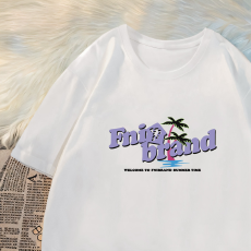 批发夏季街头大码宽松印花短袖女新款纯棉<b class='q'>夏装</b>小众T恤美式显瘦2025ins