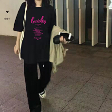 批发T恤女大版半袖2025<b class='q'>夏装</b>印花宽松时尚夏季上衣休闲超火短袖纯棉ins